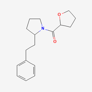 molecular formula C17H23NO2 B7635704 Oxolan-2-yl-[2-(2-phenylethyl)pyrrolidin-1-yl]methanone 