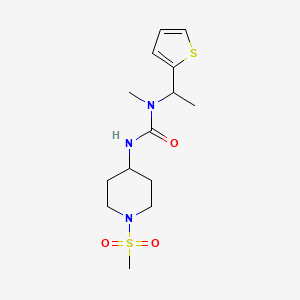 molecular formula C14H23N3O3S2 B7635713 1-Methyl-3-(1-methylsulfonylpiperidin-4-yl)-1-(1-thiophen-2-ylethyl)urea 