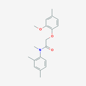 molecular formula C19H23NO3 B7635754 N-(2,4-dimethylphenyl)-2-(2-methoxy-4-methylphenoxy)-N-methylacetamide 