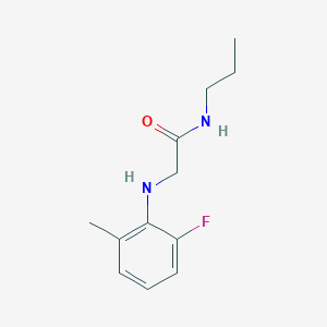 molecular formula C12H17FN2O B7635776 2-(2-fluoro-6-methylanilino)-N-propylacetamide 