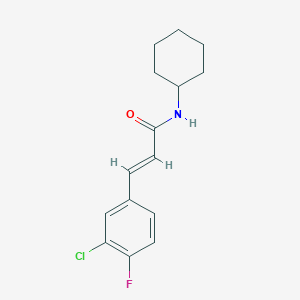 molecular formula C15H17ClFNO B7635783 (E)-3-(3-chloro-4-fluorophenyl)-N-cyclohexylprop-2-enamide 