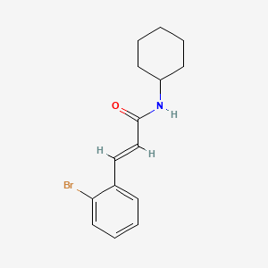 molecular formula C15H18BrNO B7635788 3-(2-bromophenyl)-N-cyclohexylprop-2-enamide 