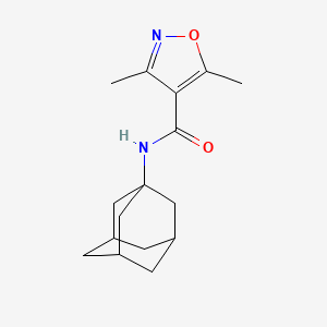 molecular formula C16H22N2O2 B7635794 N-(1-adamantyl)-3,5-dimethyl-1,2-oxazole-4-carboxamide 
