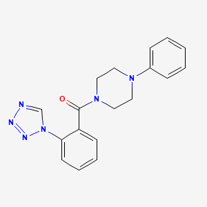 molecular formula C18H18N6O B7635797 (4-phenylpiperazin-1-yl)[2-(1H-tetrazol-1-yl)phenyl]methanone 
