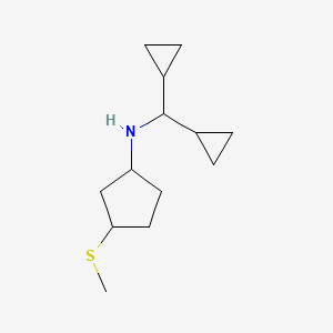 molecular formula C13H23NS B7635810 N-(dicyclopropylmethyl)-3-methylsulfanylcyclopentan-1-amine 
