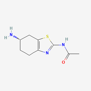 molecular formula C9H13N3OS B7635815 N-[(6S)-6-amino-4,5,6,7-tetrahydro-1,3-benzothiazol-2-yl]acetamide 