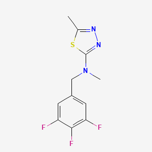 molecular formula C11H10F3N3S B7635829 N,5-dimethyl-N-[(3,4,5-trifluorophenyl)methyl]-1,3,4-thiadiazol-2-amine 
