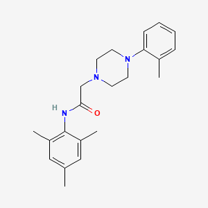 molecular formula C22H29N3O B7635840 2-[4-(2-methylphenyl)piperazin-1-yl]-N-(2,4,6-trimethylphenyl)acetamide 