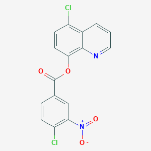 molecular formula C16H8Cl2N2O4 B7635849 (5-Chloroquinolin-8-yl) 4-chloro-3-nitrobenzoate 