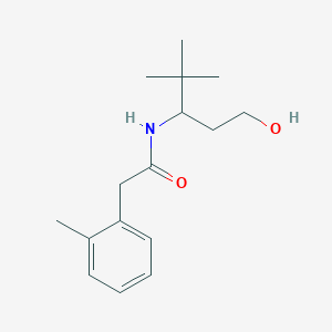 molecular formula C16H25NO2 B7635878 N-(1-hydroxy-4,4-dimethylpentan-3-yl)-2-(2-methylphenyl)acetamide 