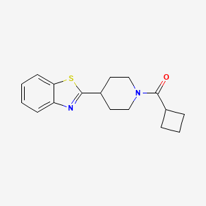 molecular formula C17H20N2OS B7635906 [4-(1,3-Benzothiazol-2-yl)piperidin-1-yl]-cyclobutylmethanone 