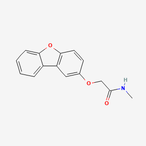 molecular formula C15H13NO3 B7635944 2-dibenzofuran-2-yloxy-N-methylacetamide 