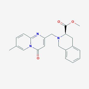 molecular formula C21H21N3O3 B7635949 methyl (3R)-2-[(7-methyl-4-oxopyrido[1,2-a]pyrimidin-2-yl)methyl]-3,4-dihydro-1H-isoquinoline-3-carboxylate 