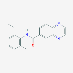 molecular formula C18H17N3O B7635955 N-(2-ethyl-6-methylphenyl)quinoxaline-6-carboxamide 