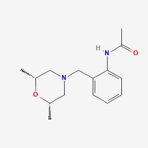 molecular formula C15H22N2O2 B7635961 N-[2-[[(2R,6S)-2,6-dimethylmorpholin-4-yl]methyl]phenyl]acetamide 