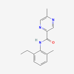 molecular formula C15H17N3O B7635962 N-(2-ethyl-6-methylphenyl)-5-methylpyrazine-2-carboxamide 