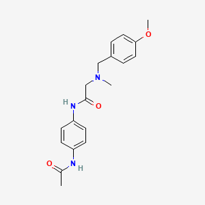 molecular formula C19H23N3O3 B7635963 N-(4-acetamidophenyl)-2-[(4-methoxyphenyl)methyl-methylamino]acetamide 