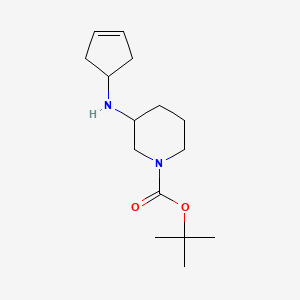 molecular formula C15H26N2O2 B7636063 Tert-butyl 3-(cyclopent-3-en-1-ylamino)piperidine-1-carboxylate 