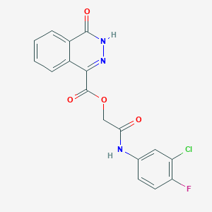 molecular formula C17H11ClFN3O4 B7636072 [2-(3-chloro-4-fluoroanilino)-2-oxoethyl] 4-oxo-3H-phthalazine-1-carboxylate 