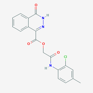 molecular formula C18H14ClN3O4 B7636079 [2-(2-chloro-4-methylanilino)-2-oxoethyl] 4-oxo-3H-phthalazine-1-carboxylate 