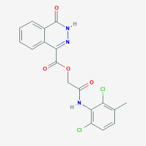 molecular formula C18H13Cl2N3O4 B7636089 [2-(2,6-dichloro-3-methylanilino)-2-oxoethyl] 4-oxo-3H-phthalazine-1-carboxylate 