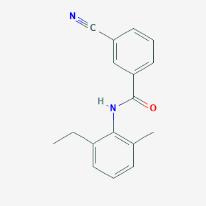 molecular formula C17H16N2O B7636099 3-cyano-N-(2-ethyl-6-methylphenyl)benzamide 
