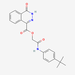 molecular formula C21H21N3O4 B7636107 [2-(4-tert-butylanilino)-2-oxoethyl] 4-oxo-3H-phthalazine-1-carboxylate 
