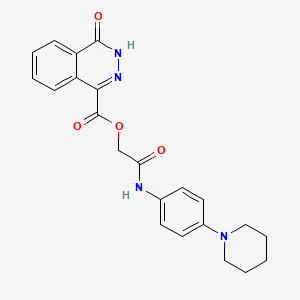 molecular formula C22H22N4O4 B7636115 [2-oxo-2-(4-piperidin-1-ylanilino)ethyl] 4-oxo-3H-phthalazine-1-carboxylate 