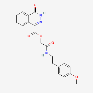 molecular formula C20H19N3O5 B7636124 [2-[2-(4-methoxyphenyl)ethylamino]-2-oxoethyl] 4-oxo-3H-phthalazine-1-carboxylate 