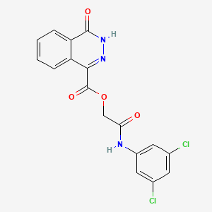 molecular formula C17H11Cl2N3O4 B7636131 [2-(3,5-dichloroanilino)-2-oxoethyl] 4-oxo-3H-phthalazine-1-carboxylate 