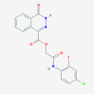 [2-(4-chloro-2-fluoroanilino)-2-oxoethyl] 4-oxo-3H-phthalazine-1-carboxylate