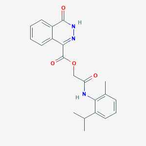 molecular formula C21H21N3O4 B7636149 [2-(2-methyl-6-propan-2-ylanilino)-2-oxoethyl] 4-oxo-3H-phthalazine-1-carboxylate 
