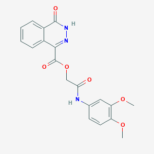 molecular formula C19H17N3O6 B7636160 [2-(3,4-dimethoxyanilino)-2-oxoethyl] 4-oxo-3H-phthalazine-1-carboxylate 