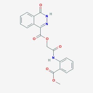 molecular formula C19H15N3O6 B7636161 [2-(2-methoxycarbonylanilino)-2-oxoethyl] 4-oxo-3H-phthalazine-1-carboxylate 