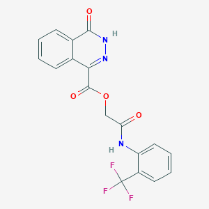 [2-oxo-2-[2-(trifluoromethyl)anilino]ethyl] 4-oxo-3H-phthalazine-1-carboxylate