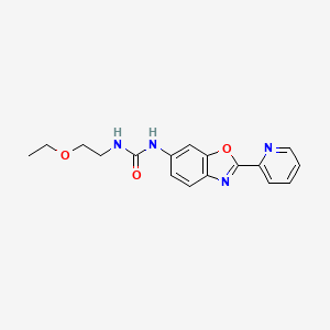 molecular formula C17H18N4O3 B7636176 1-(2-Ethoxyethyl)-3-(2-pyridin-2-yl-1,3-benzoxazol-6-yl)urea 