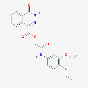 molecular formula C21H21N3O6 B7636183 [2-(3,4-diethoxyanilino)-2-oxoethyl] 4-oxo-3H-phthalazine-1-carboxylate 