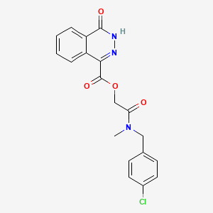 molecular formula C19H16ClN3O4 B7636195 [2-[(4-chlorophenyl)methyl-methylamino]-2-oxoethyl] 4-oxo-3H-phthalazine-1-carboxylate 
