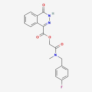 molecular formula C19H16FN3O4 B7636200 [2-[(4-fluorophenyl)methyl-methylamino]-2-oxoethyl] 4-oxo-3H-phthalazine-1-carboxylate 
