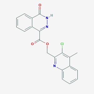 (3-chloro-4-methylquinolin-2-yl)methyl 4-oxo-3H-phthalazine-1-carboxylate