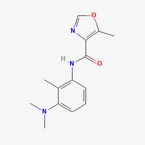 molecular formula C14H17N3O2 B7636232 N-[3-(dimethylamino)-2-methylphenyl]-5-methyl-1,3-oxazole-4-carboxamide 
