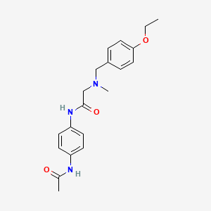 molecular formula C20H25N3O3 B7636265 N-(4-acetamidophenyl)-2-[(4-ethoxyphenyl)methyl-methylamino]acetamide 