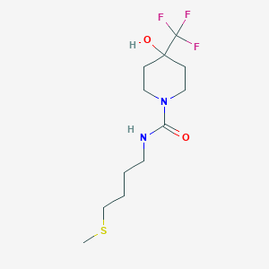 4-hydroxy-N-(4-methylsulfanylbutyl)-4-(trifluoromethyl)piperidine-1-carboxamide