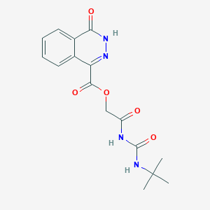 molecular formula C16H18N4O5 B7636278 [2-(tert-butylcarbamoylamino)-2-oxoethyl] 4-oxo-3H-phthalazine-1-carboxylate 