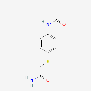 molecular formula C10H12N2O2S B7636285 2-[(4-Acetamidophenyl)sulfanyl]acetamide 