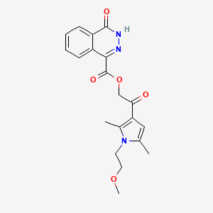 molecular formula C20H21N3O5 B7636293 [2-[1-(2-methoxyethyl)-2,5-dimethylpyrrol-3-yl]-2-oxoethyl] 4-oxo-3H-phthalazine-1-carboxylate 