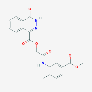 molecular formula C20H17N3O6 B7636297 [2-(5-methoxycarbonyl-2-methylanilino)-2-oxoethyl] 4-oxo-3H-phthalazine-1-carboxylate 
