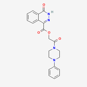 molecular formula C21H20N4O4 B7636300 [2-oxo-2-(4-phenylpiperazin-1-yl)ethyl] 4-oxo-3H-phthalazine-1-carboxylate 