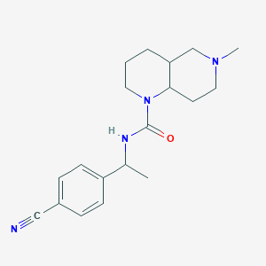 N-[1-(4-cyanophenyl)ethyl]-6-methyl-2,3,4,4a,5,7,8,8a-octahydro-1,6-naphthyridine-1-carboxamide