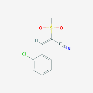 (E)-3-(2-chlorophenyl)-2-methylsulfonylprop-2-enenitrile